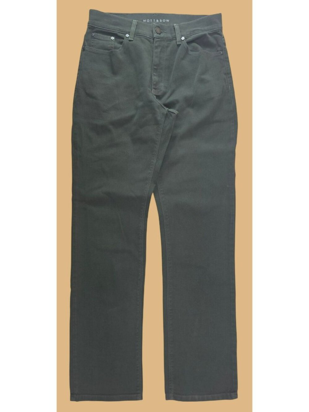 Mott & Bow Mens Straight Fit Pants 29x32 Green